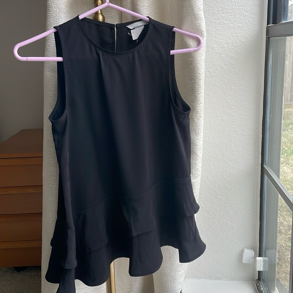 H&M sleeveless top with double flounce bias hem - new never worn